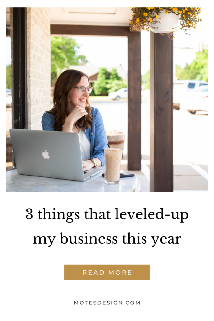 3 things that leveled-up my business this year