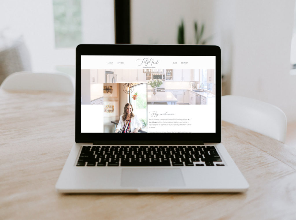 Tidy Nest website design by Motes Design