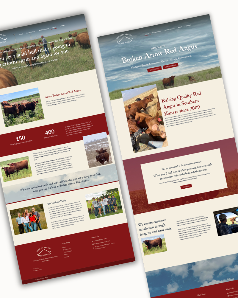 Broken Arrow Red Angus website